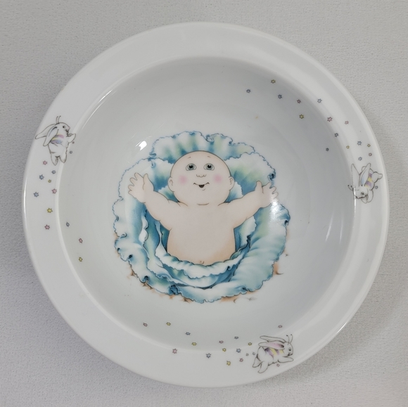 Vtg Royal Worcester Cabbage Patch Kids 3 Piece Porcelain Set - Plate Bowl Cup - Picture 7 of 16